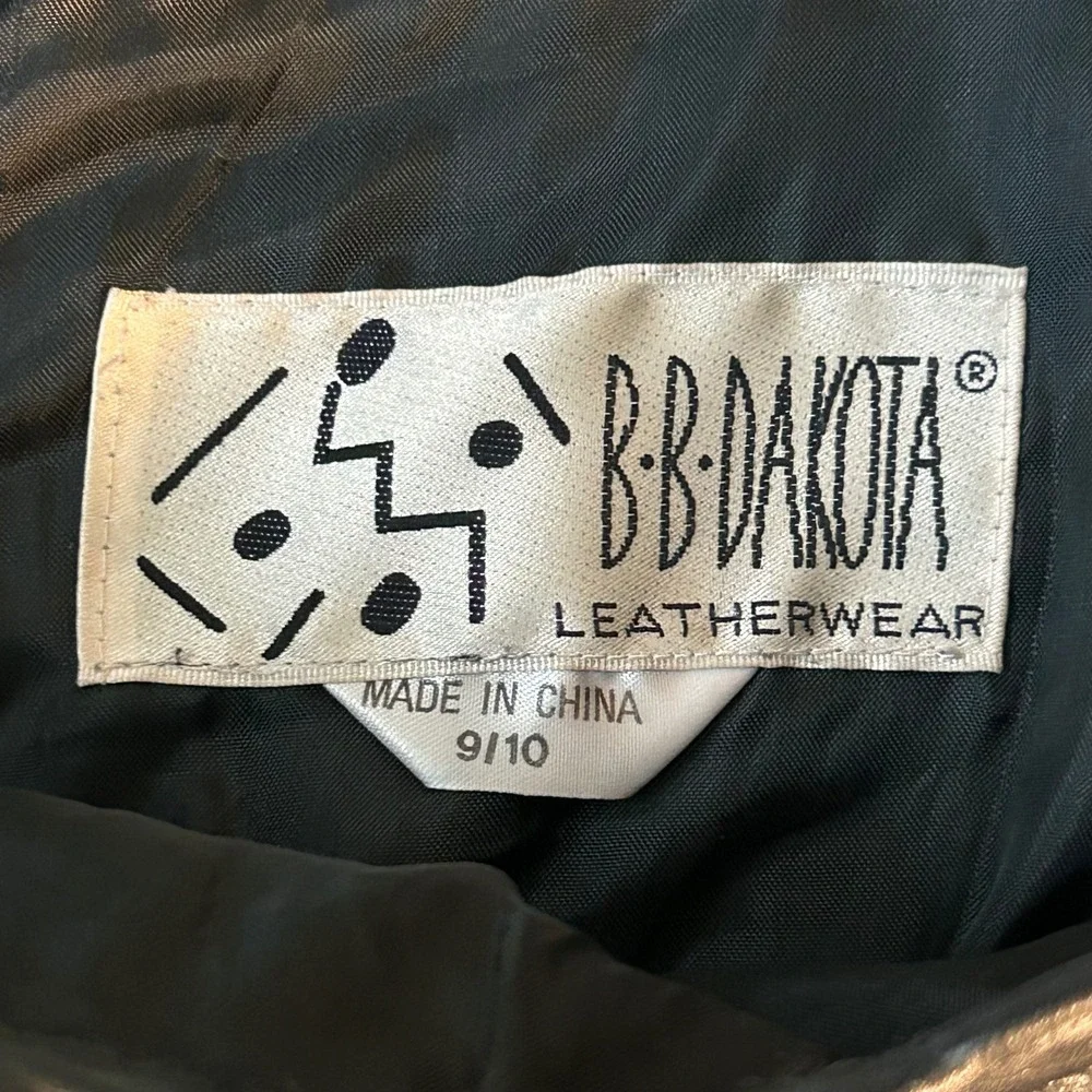 B.B. Dakota Leatherwear Women's Black Midi Skirt Button‎ Front Size 9/10